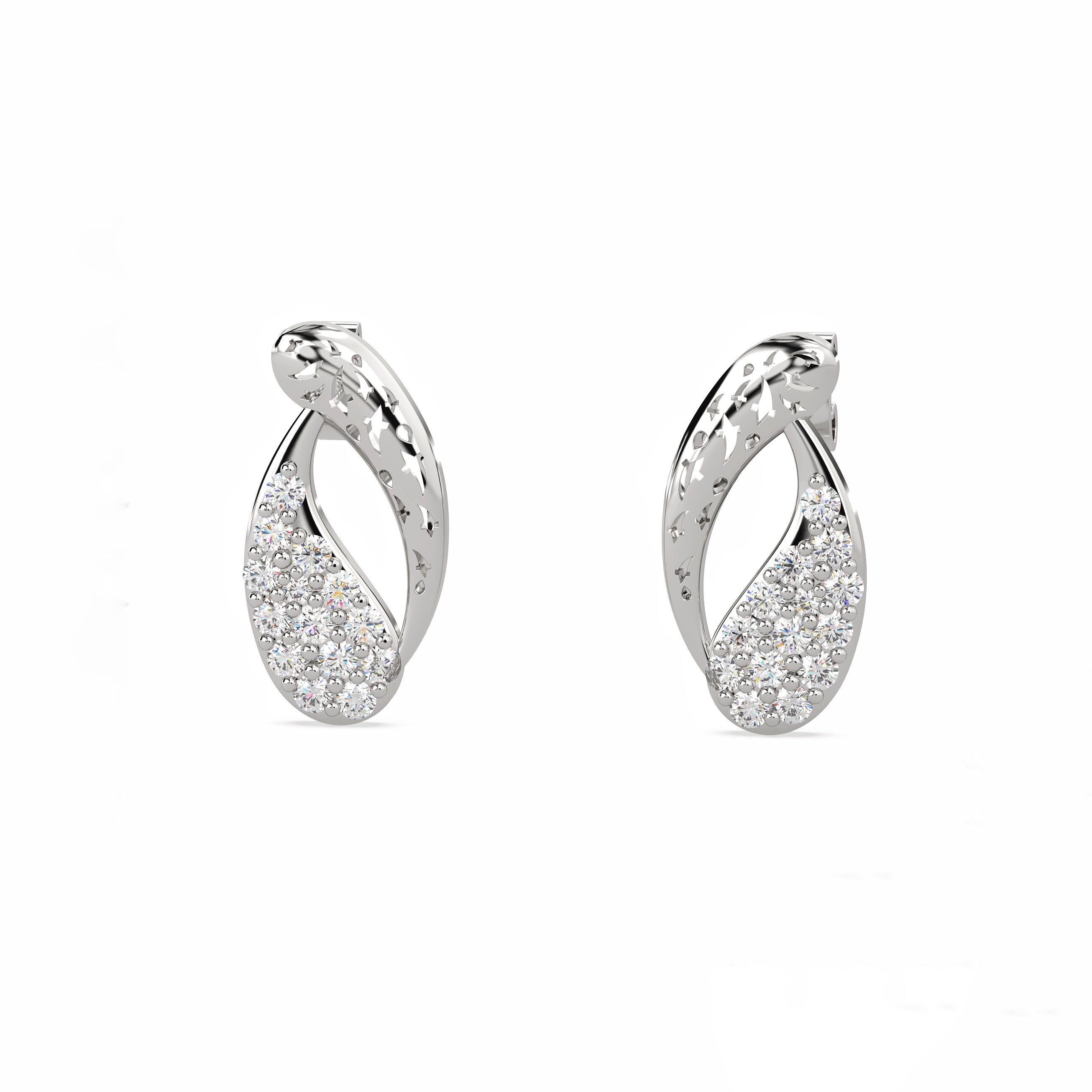 Elegant Twist Diamond Earrings
