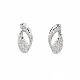 Elegant Twist Diamond Earrings