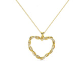 Twisted Heart Diamond Pendant
