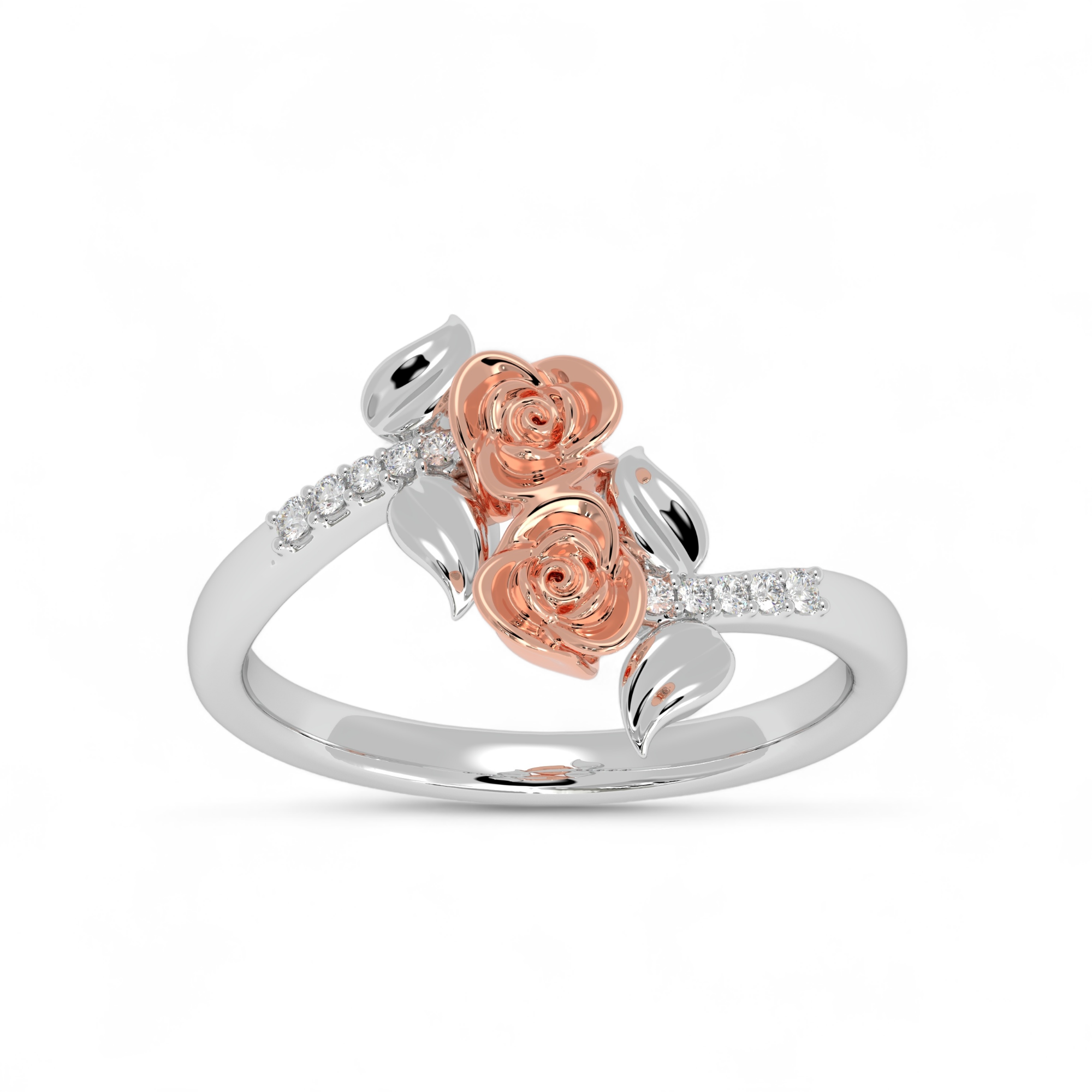 Twin Bloom Diamond Ring