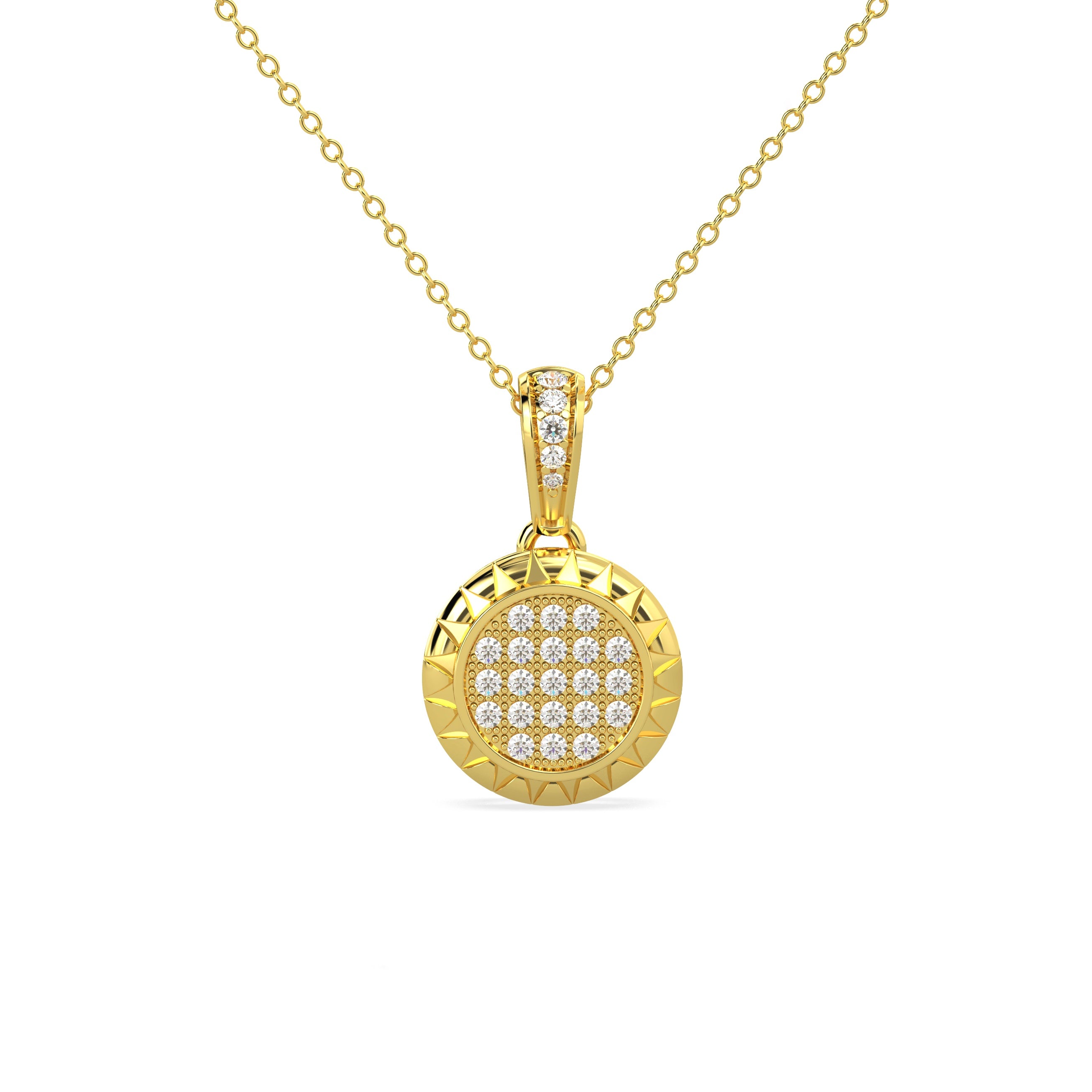 Sunburst Diamond Pendant