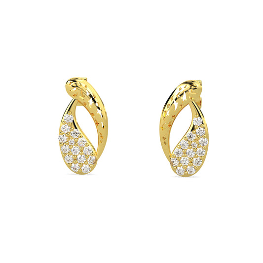 Elegant Twist Diamond Earrings