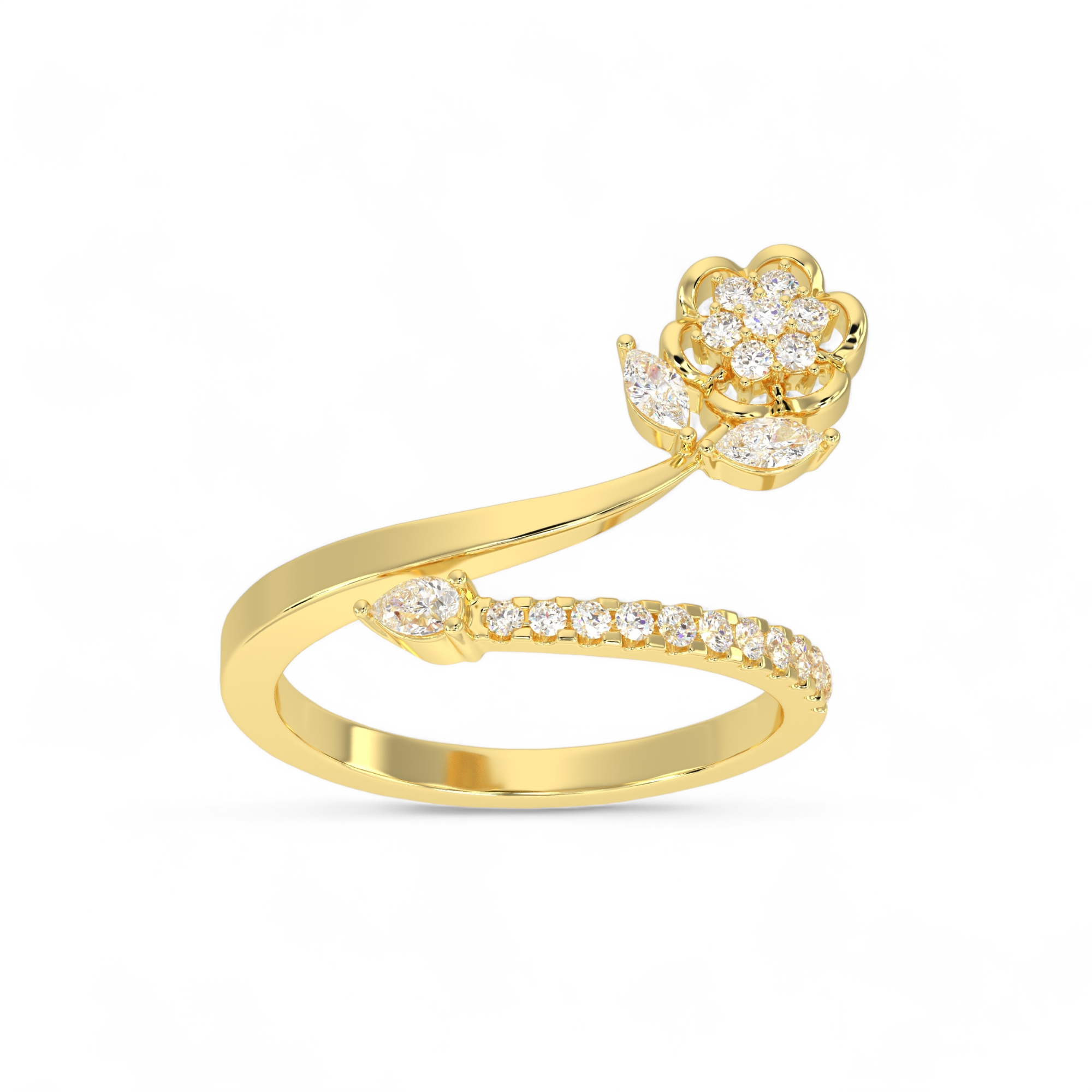 Blooming Cascade Ring