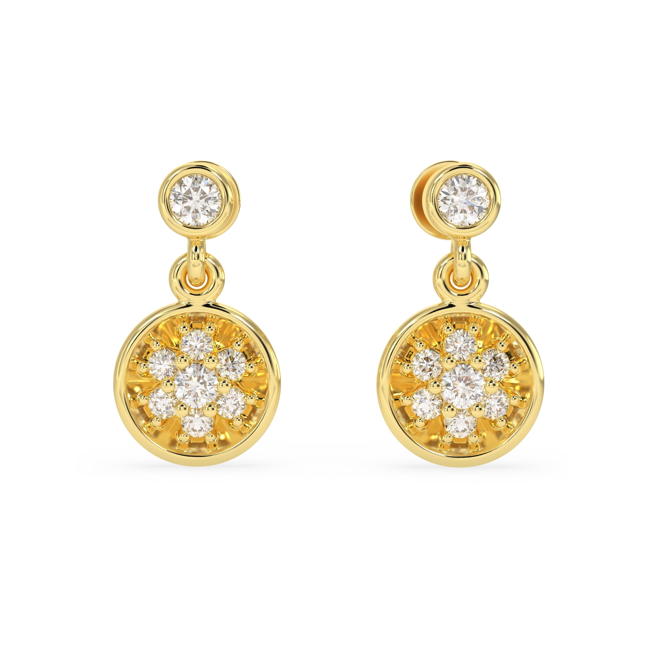 Sunburst Charm Earrings