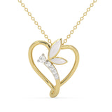 Fluttering Heart Butterfly Pendant
