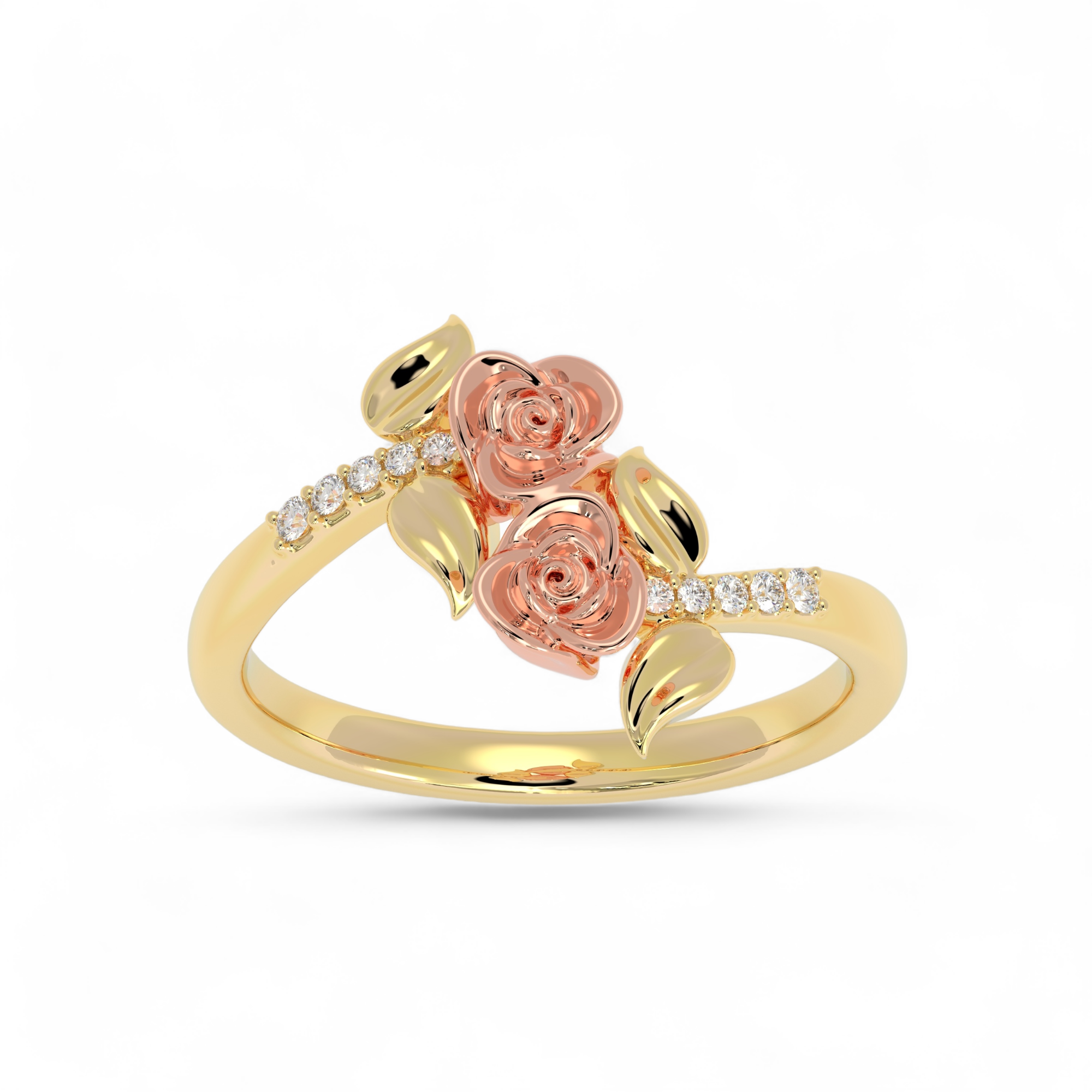 Twin Bloom Diamond Ring