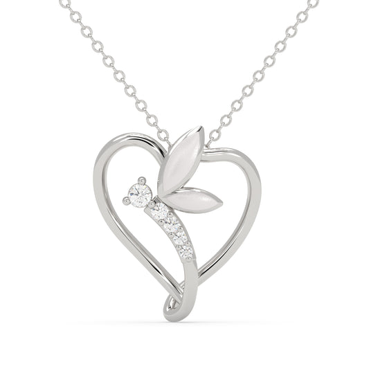Fluttering Heart Butterfly Pendant