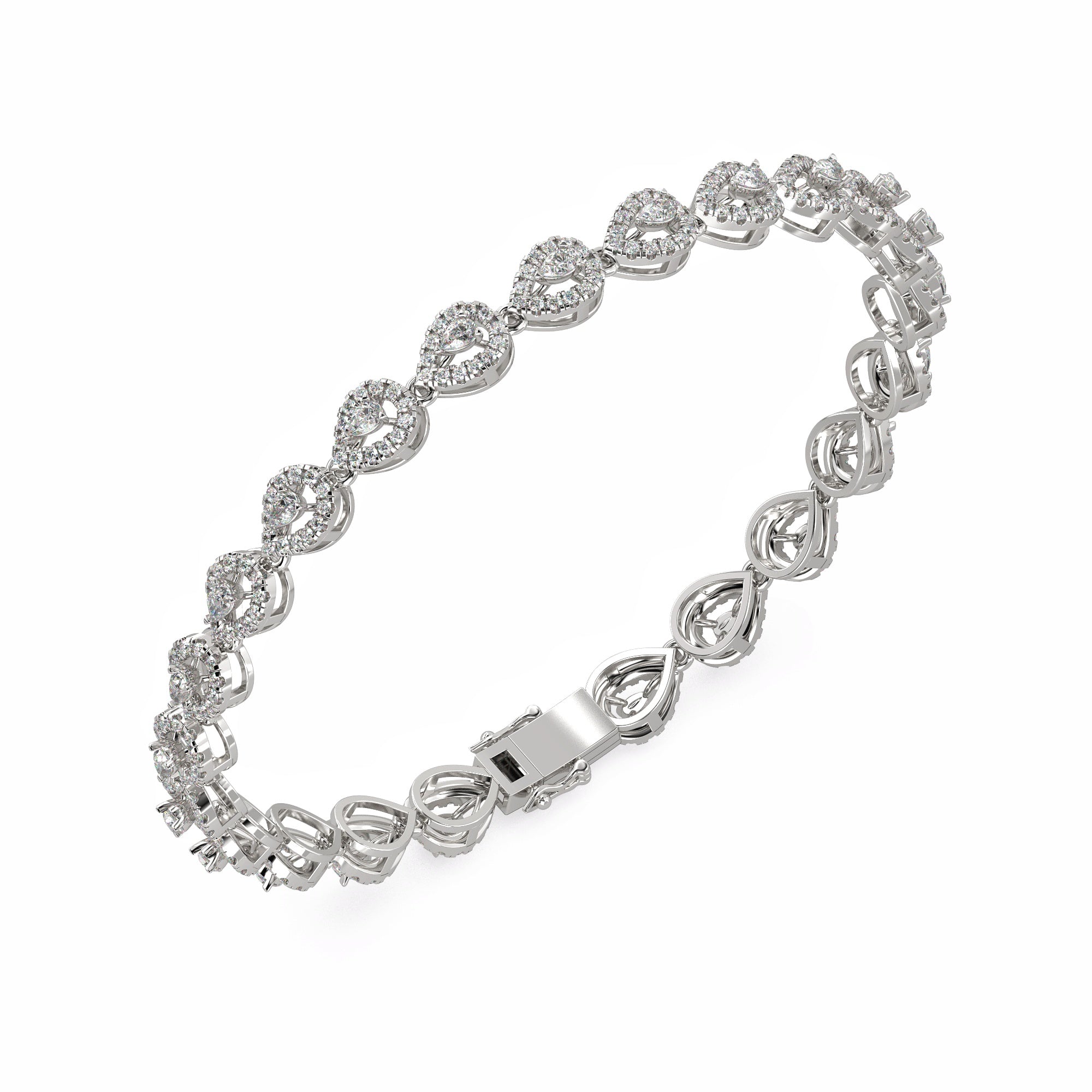 Rose Teardrop Diamond Bracelet