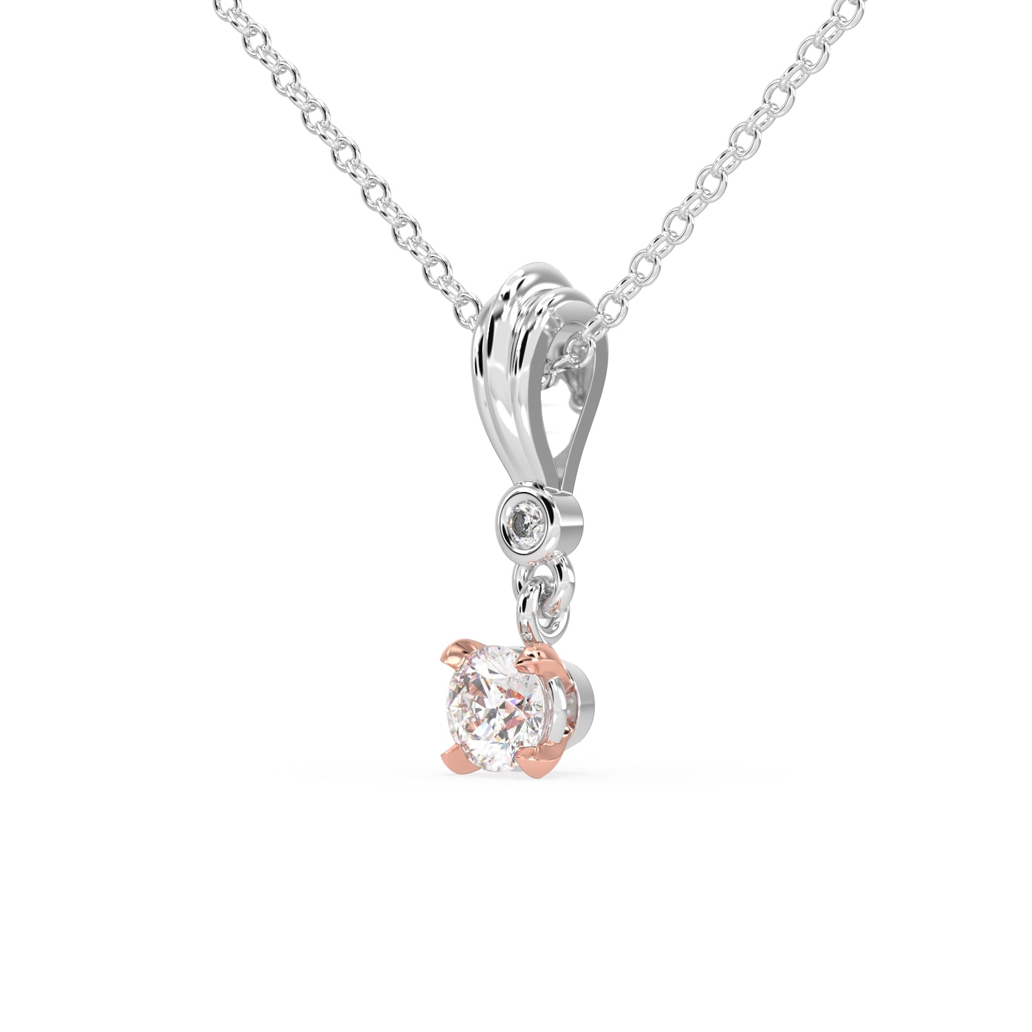 Classic Solitaire Drop Pendant