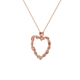 Twisted Heart Diamond Pendant