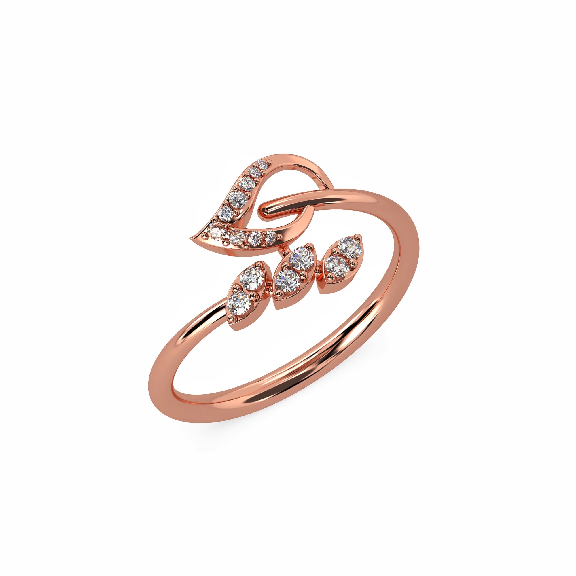 Leafy Vine Diamond Ring