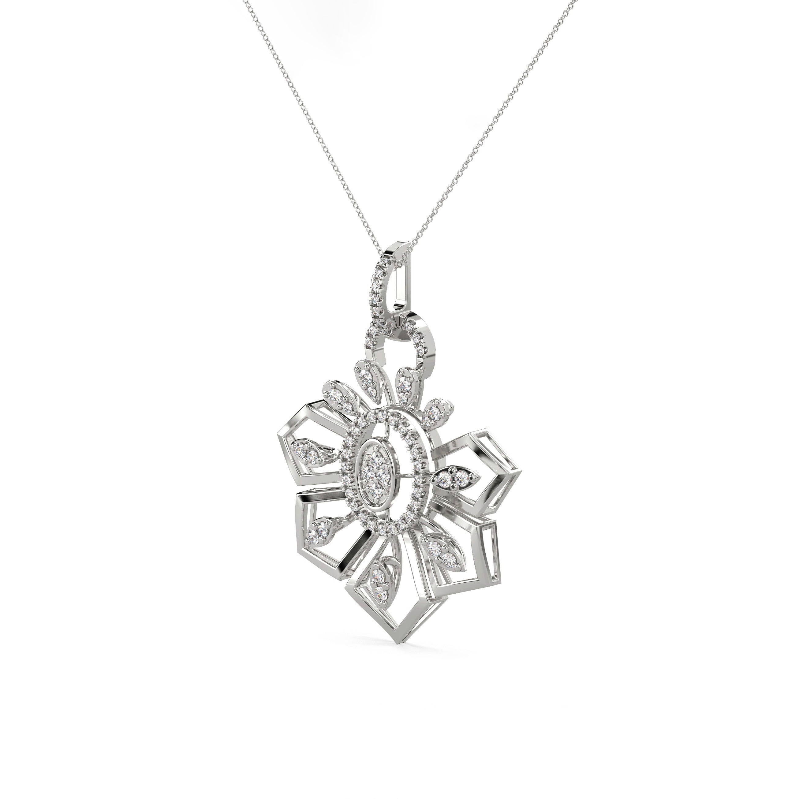 Regal Blossom Diamond Pendant