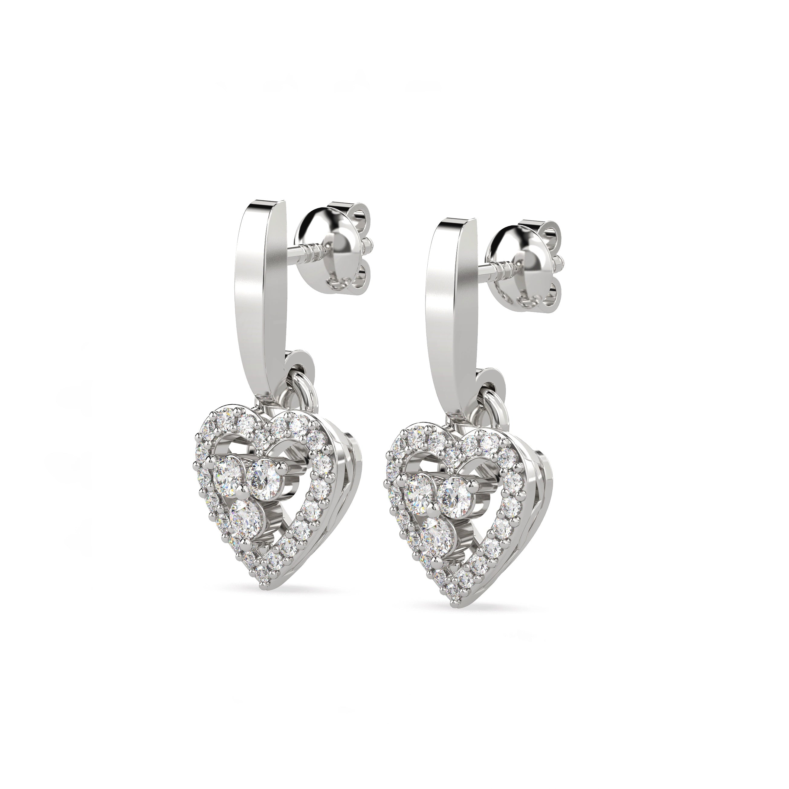 Sweetheart Drop Diamond Earrings