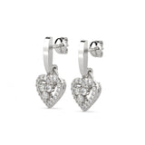Sweetheart Drop Diamond Earrings