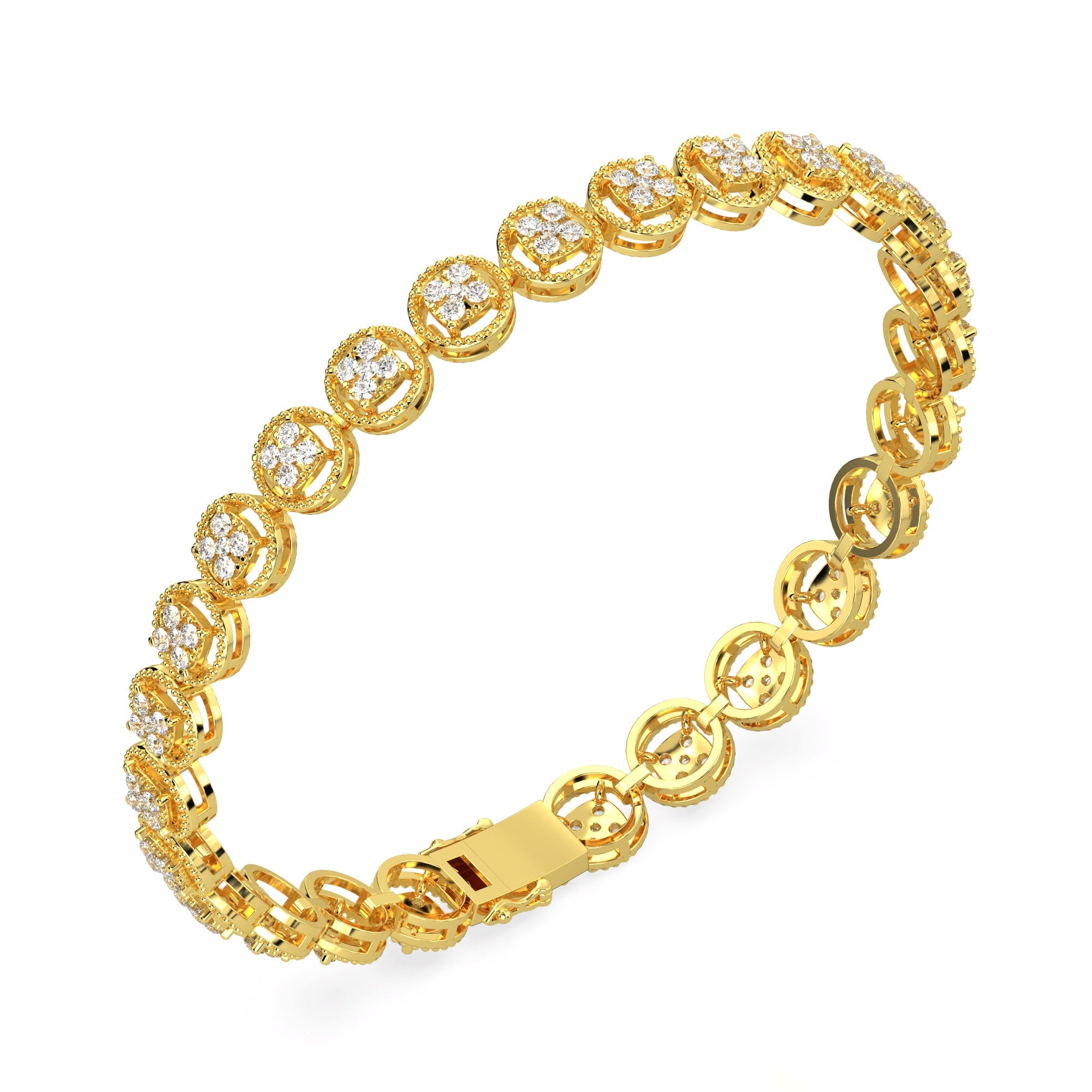 Rose Round Diamond Bracelet