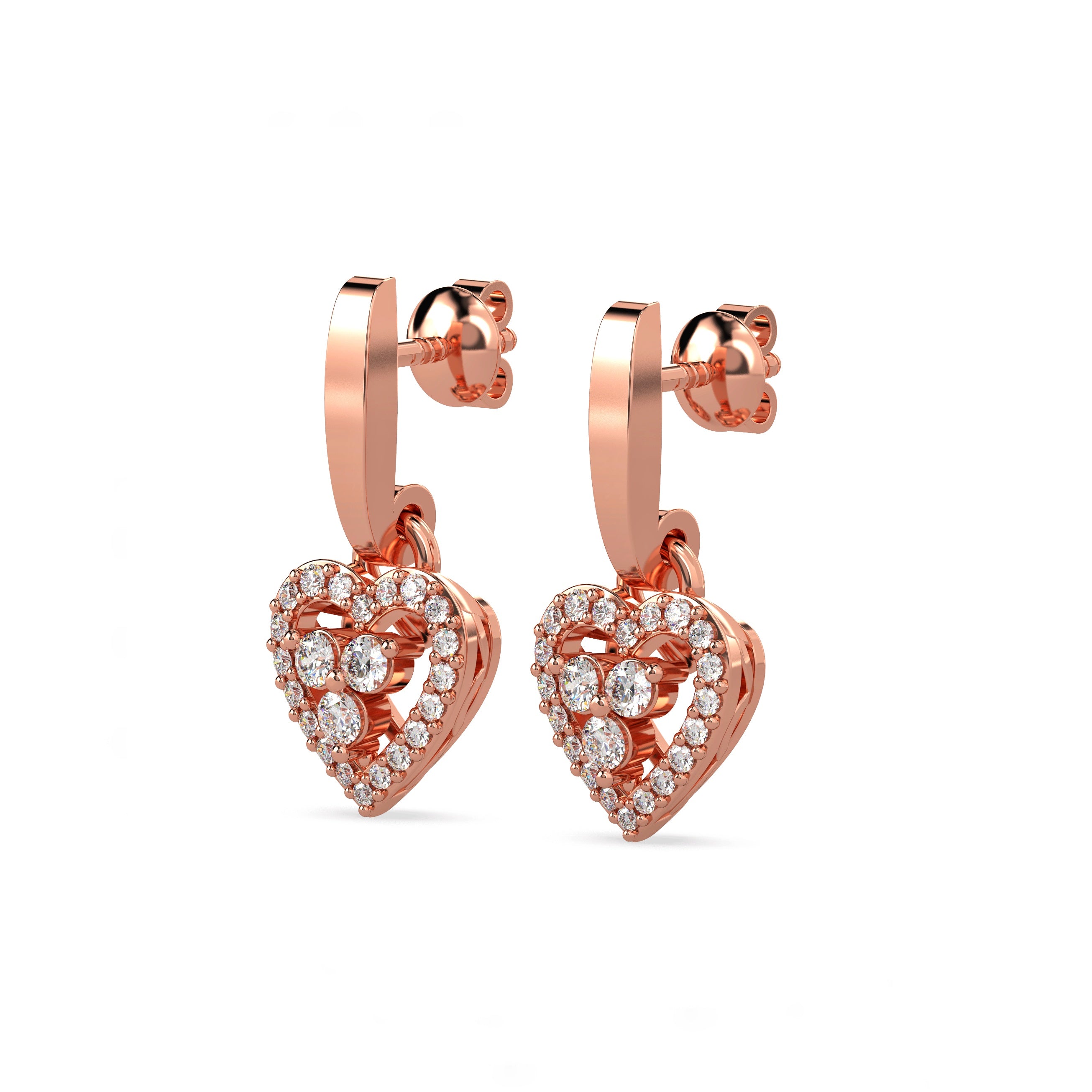 Sweetheart Drop Diamond Earrings