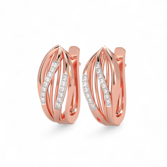 Whispering Petal Hoops Earring