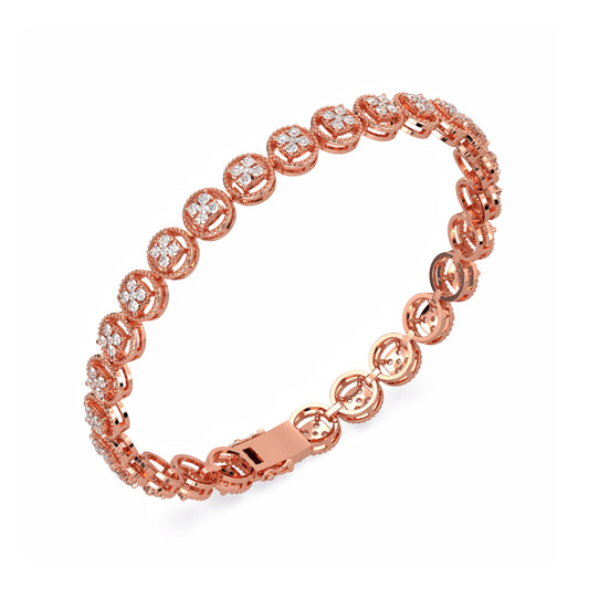 Rose Round Diamond Bracelet