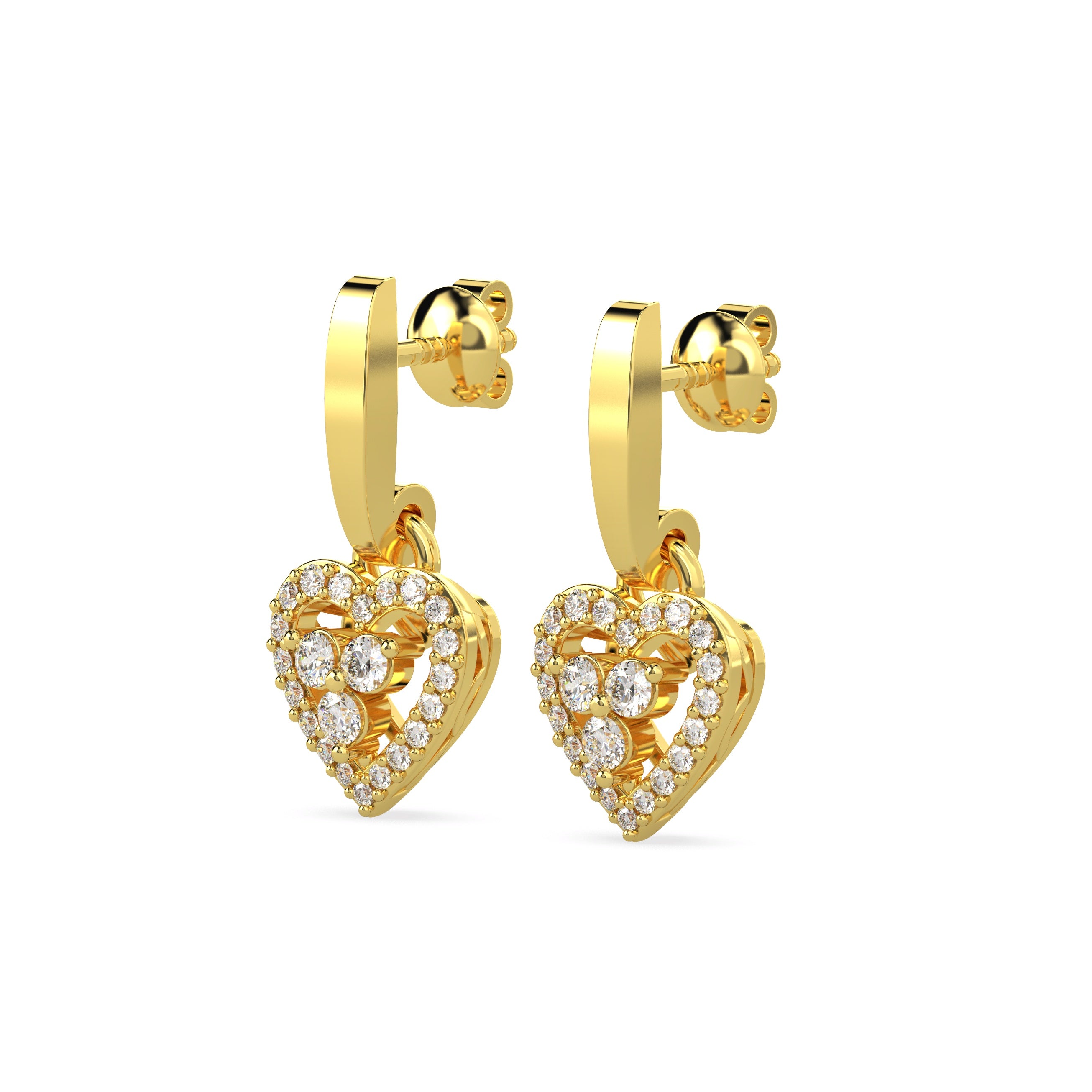 Sweetheart Drop Diamond Earrings