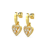 Sweetheart Drop Diamond Earrings