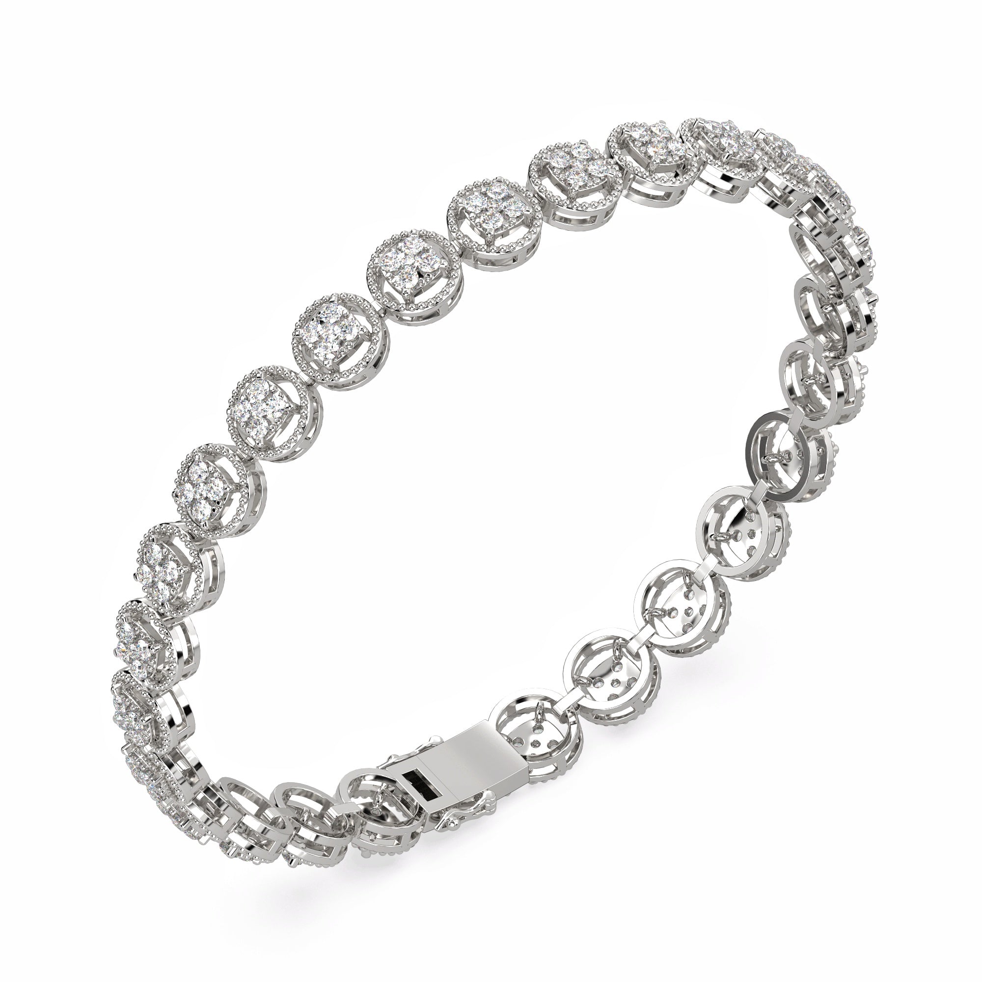 Rose Round Diamond Bracelet