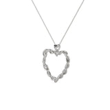 Twisted Heart Diamond Pendant