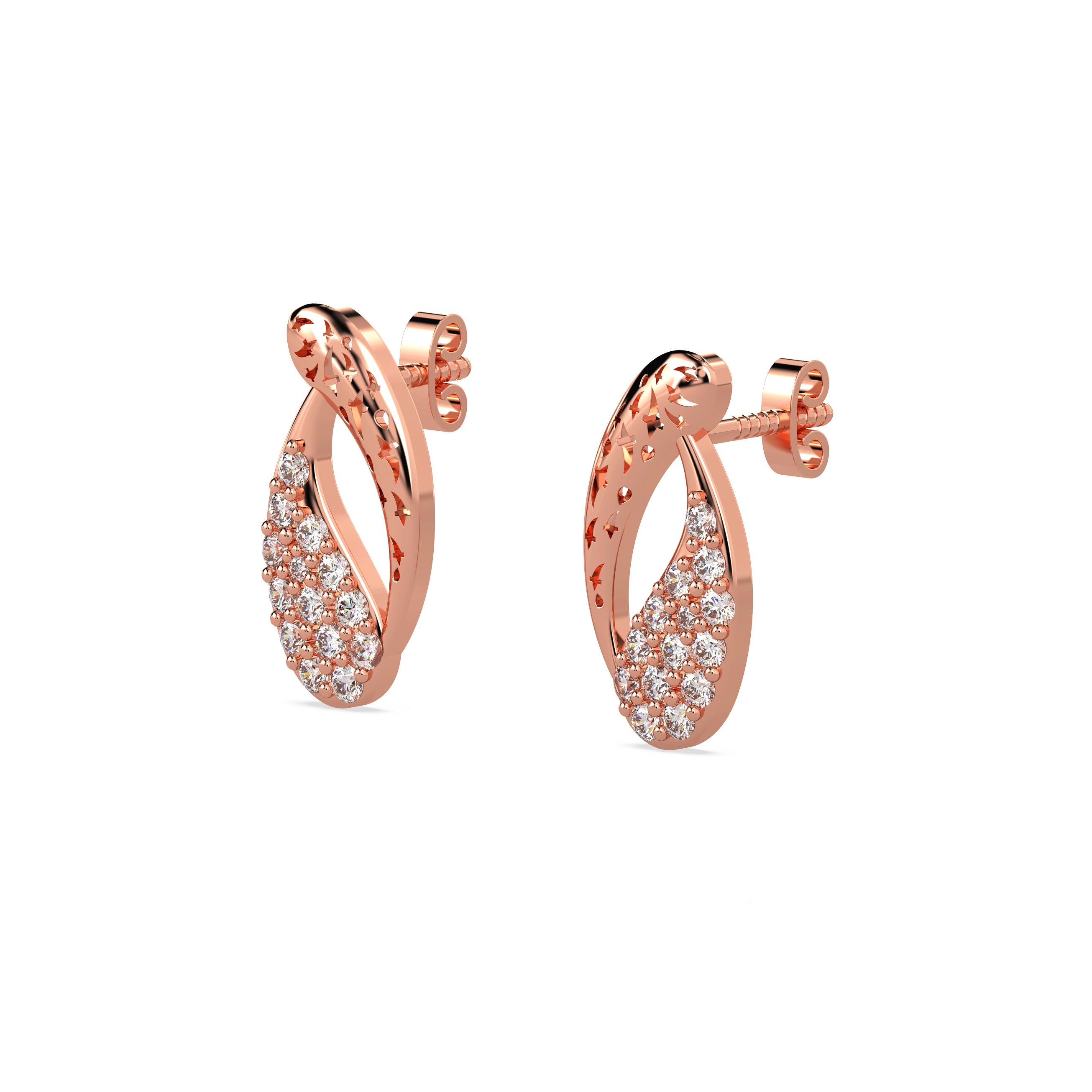 Elegant Twist Diamond Earrings