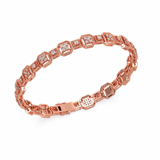 Golden Hex Diamond Bracelet