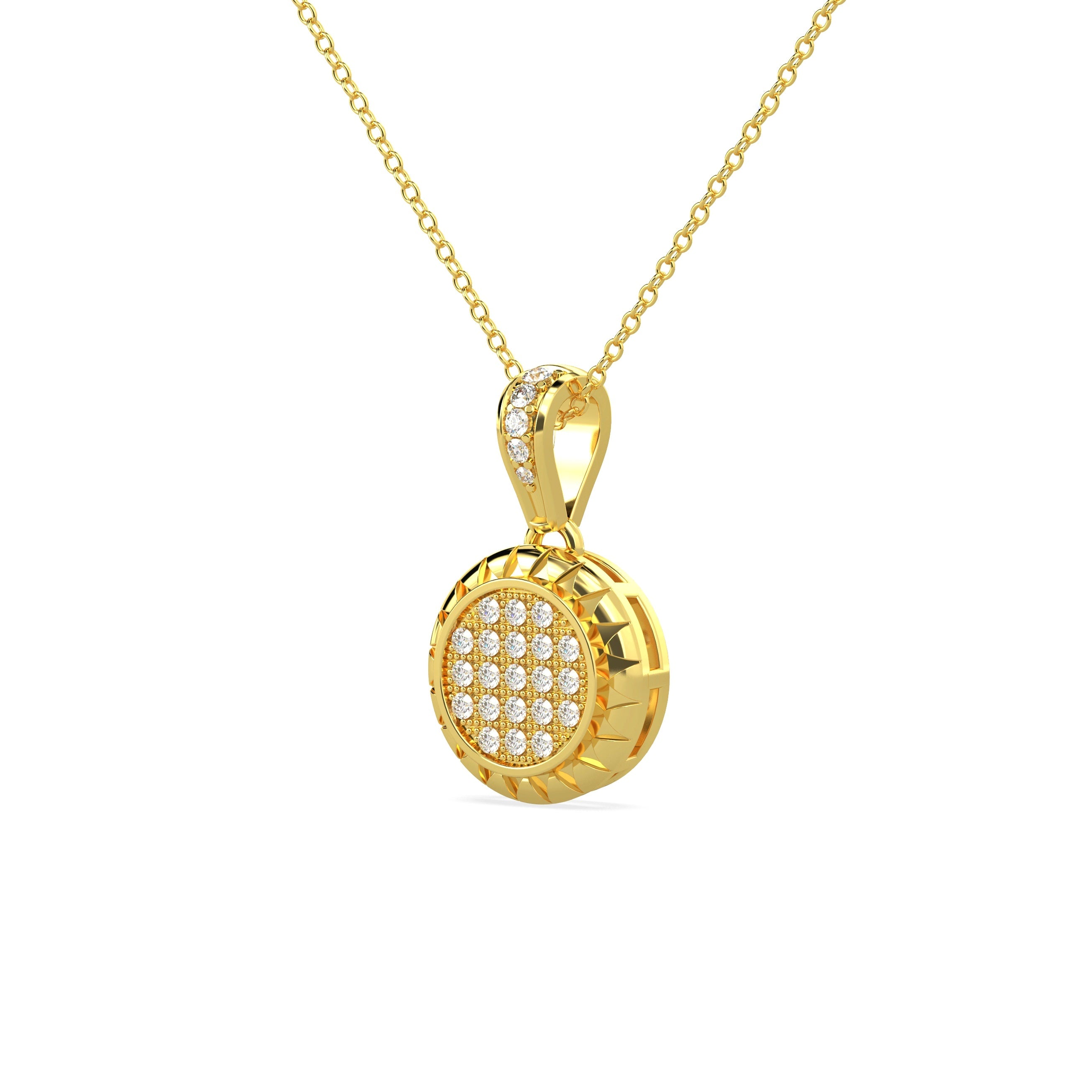 Sunburst Diamond Pendant