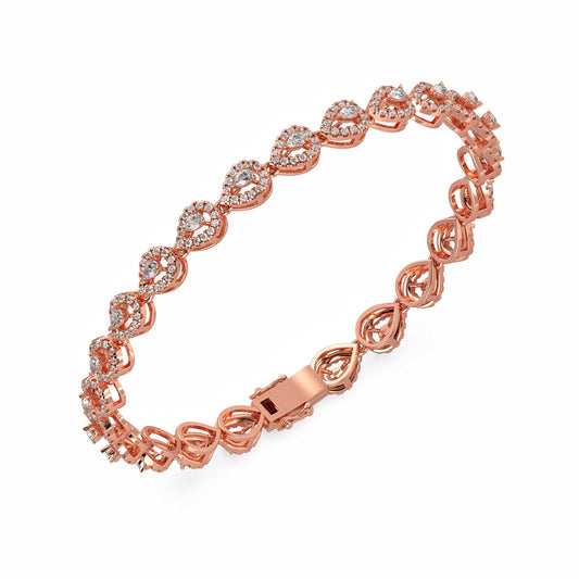 Rose Teardrop Diamond Bracelet