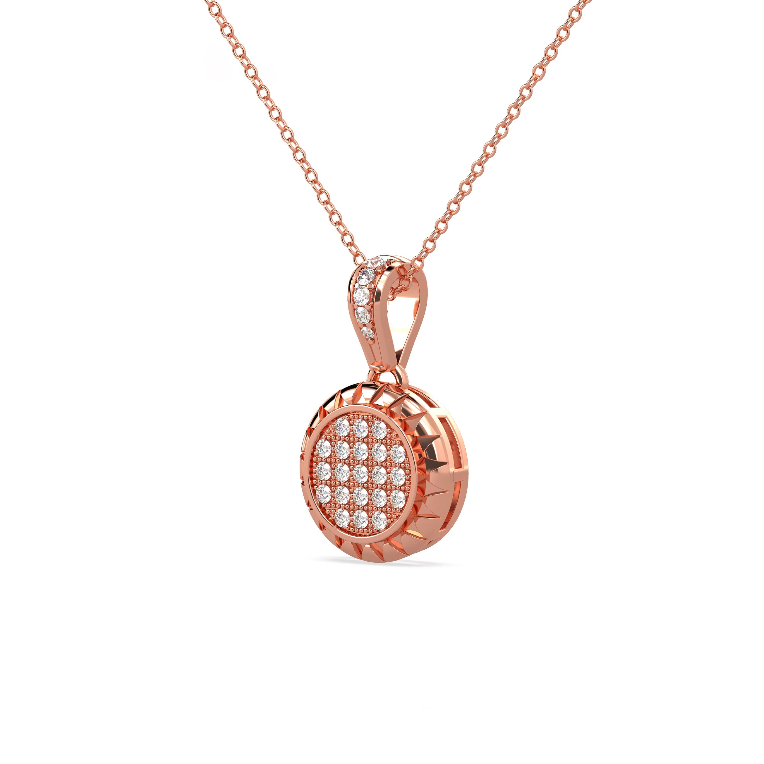 Sunburst Diamond Pendant