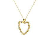 Twisted Heart Diamond Pendant