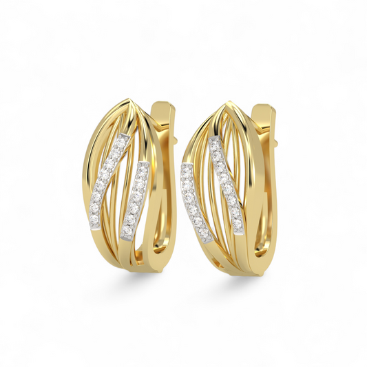 Whispering Petal Hoops Earring
