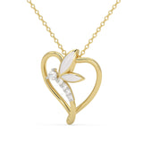 Fluttering Heart Butterfly Pendant