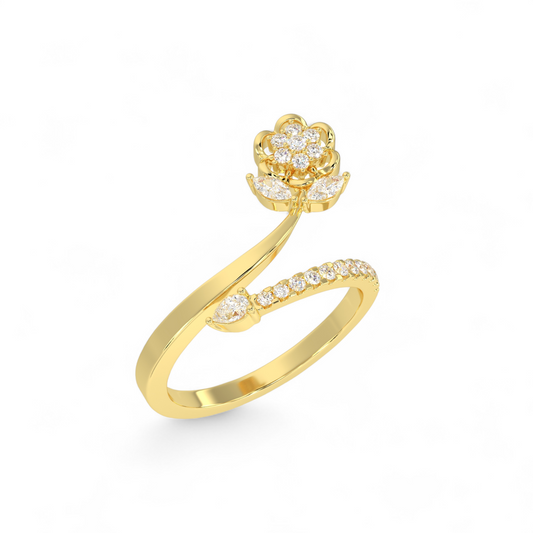 Blooming Cascade Ring