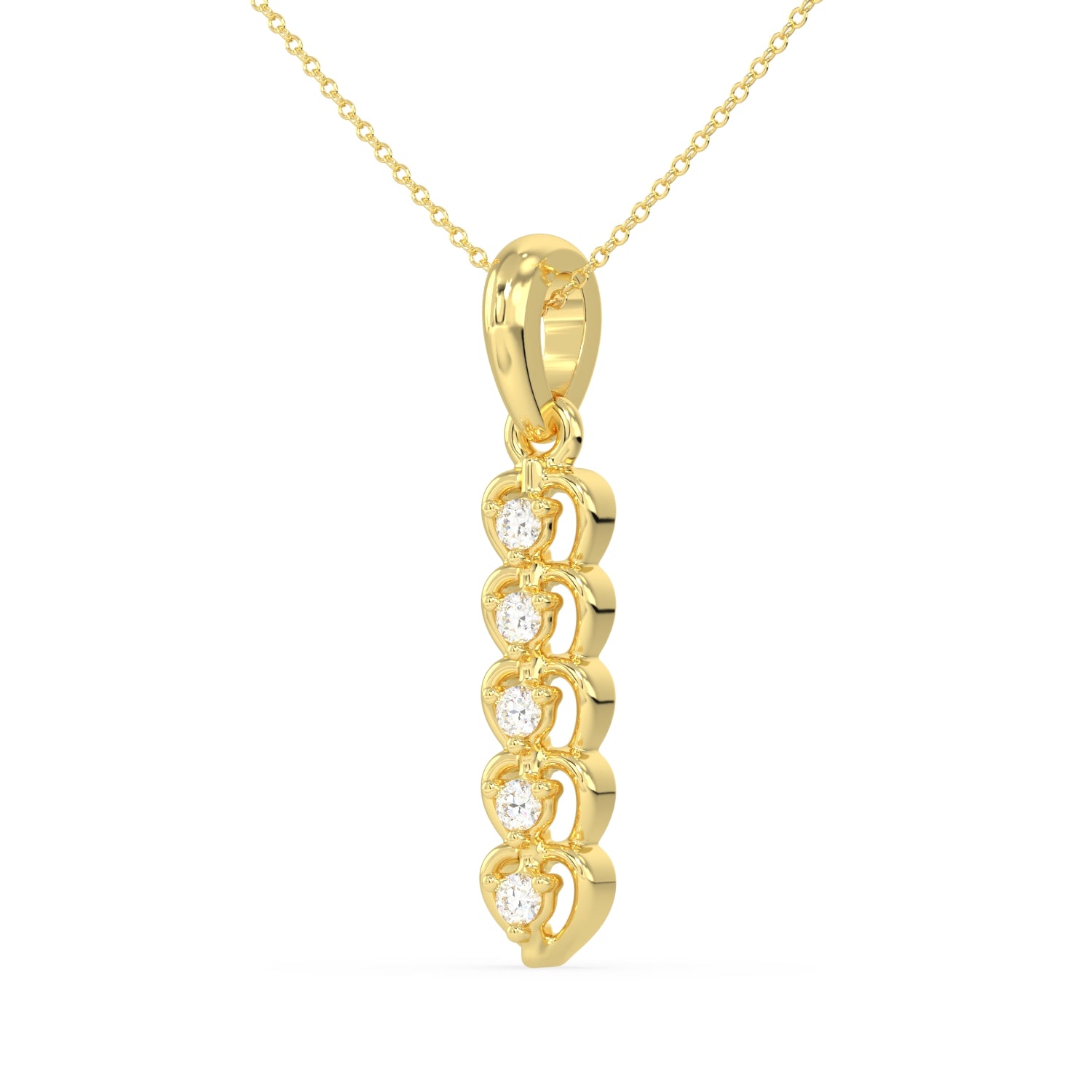 Golden Heartfall Pendant