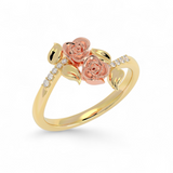 Twin Bloom Diamond Ring