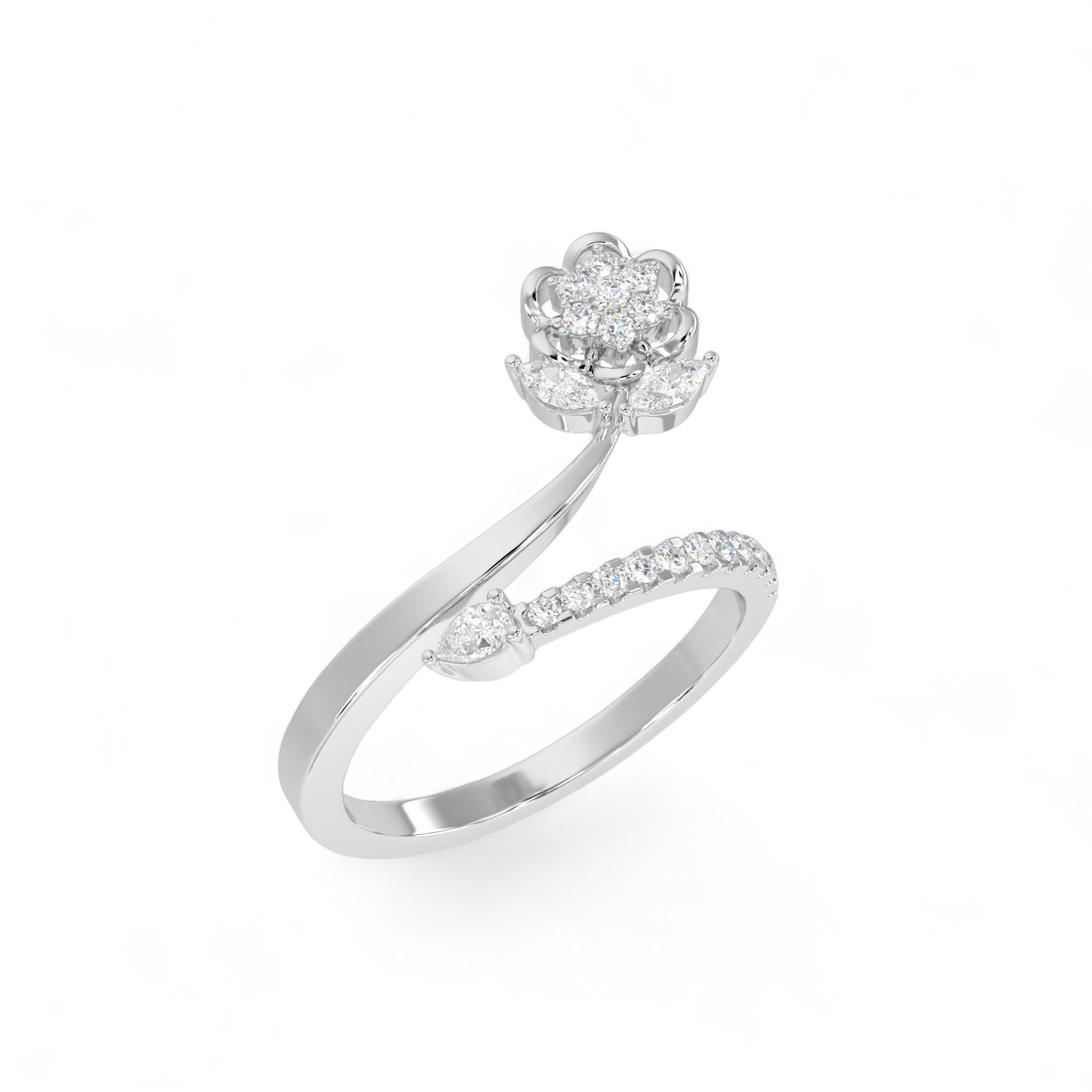 Blooming Cascade Ring