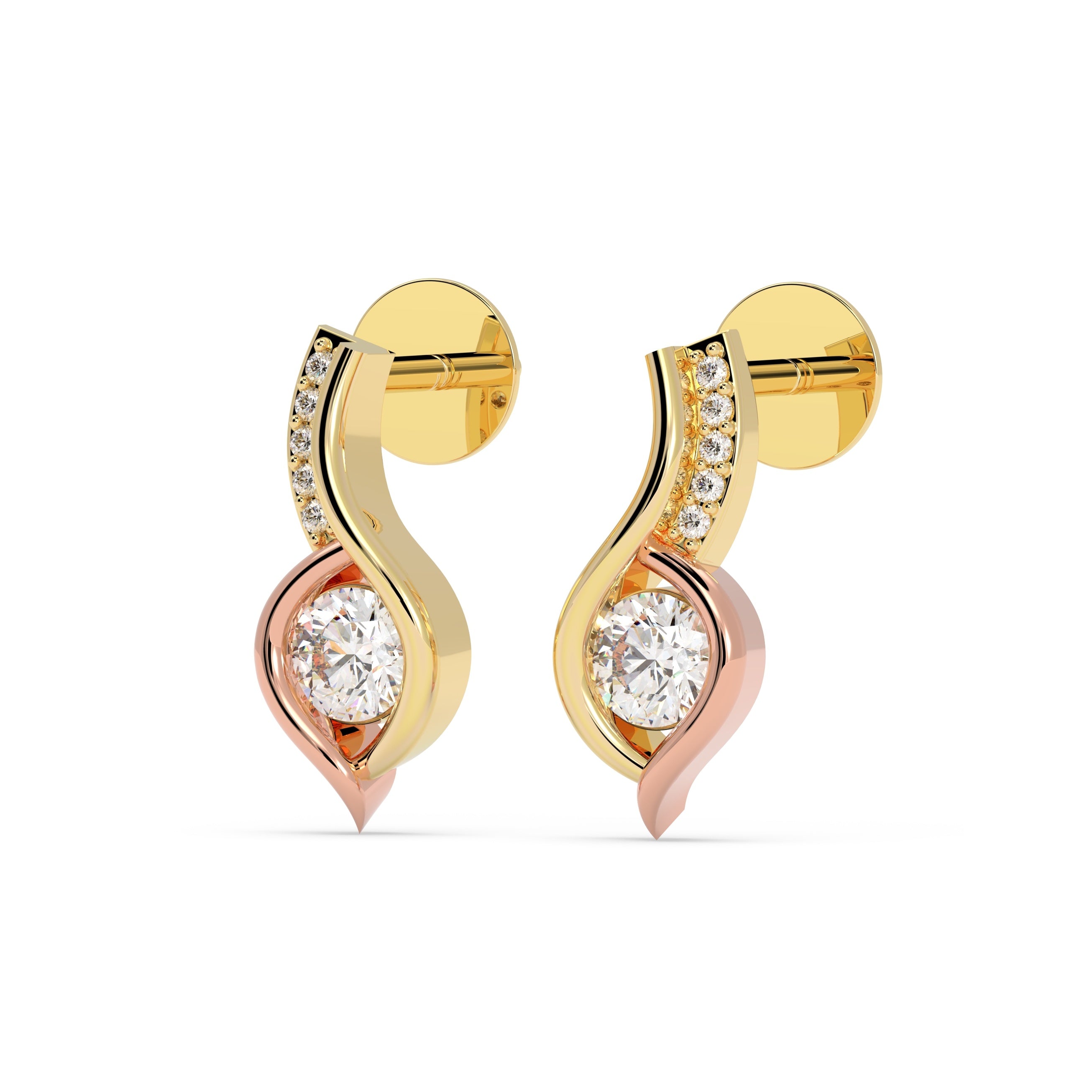 Golden Wave Studs