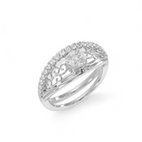 Regal Filigree Halo Ring
