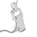 Modern Link Diamond Pendant