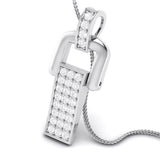 Modern Link Diamond Pendant