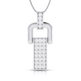 Modern Link Diamond Pendant