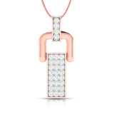 Modern Link Diamond Pendant