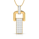 Modern Link Diamond Pendant