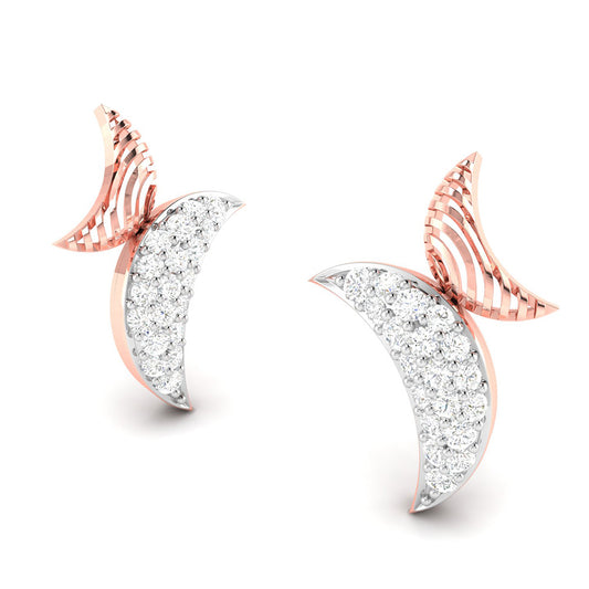 Celestial Crescent Diamond Earrings