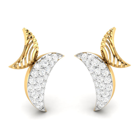 Celestial Crescent Diamond Earrings