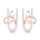 Ornate Vine Diamond Earrings