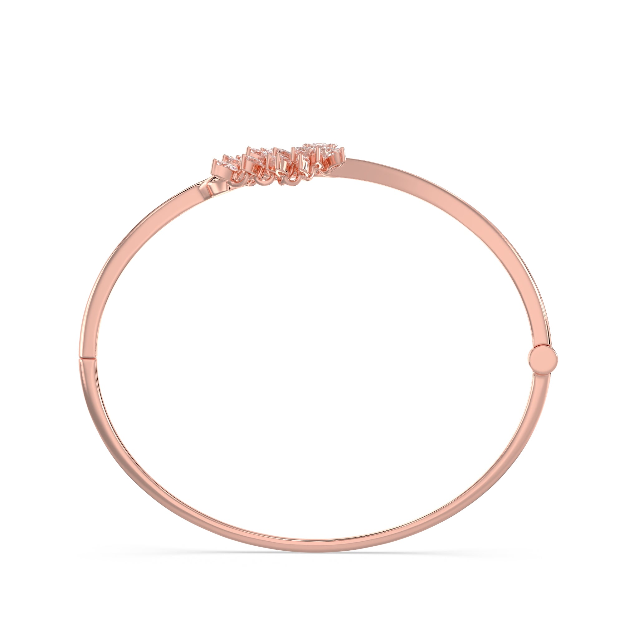 Silver Petal Embrace Bracelet