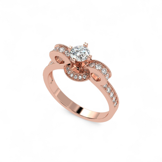 Bowtie Glow Solitaire Ring